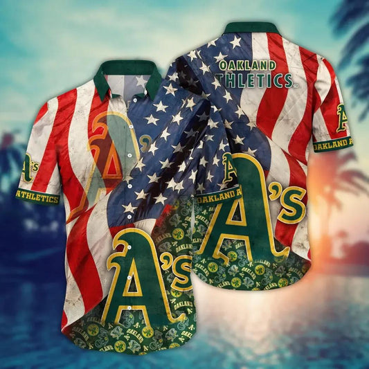Oakland Athletics MLB Flower Aloha Hawaiian Shirt 9, MLB Hawaiian Shirt Moonbestprint