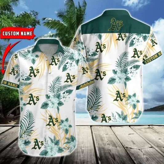 Oakland Baseball Team Athleticss Hawaiian Shirt, MLB Hawaiian Shirt Moonbestprint