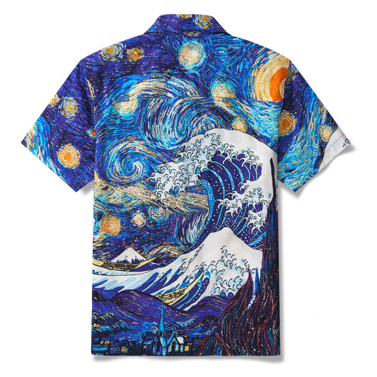 Ocean Waves And Starlit Nights Hawaiian Shirt – Moonbestprint