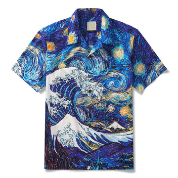 Ocean Waves And Starlit Nights Hawaiian Shirt – Moonbestprint