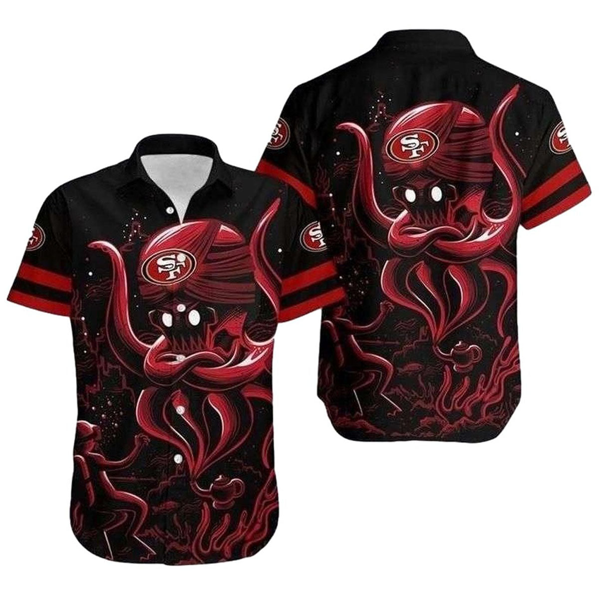 Octopus Monster 49ers Spirit San Francisco 49ers Hawaiian Shirt - Moonbestprint