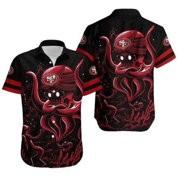 Octopus Monster 49ers Spirit San Francisco 49ers Hawaiian Shirt - Moonbestprint
