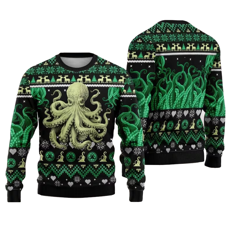 Octopus Ugly Christmas Sweater 2025 – Moonbestprint