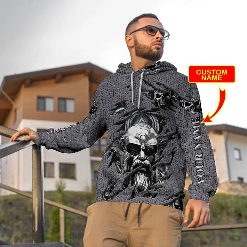 Odin King Skull Viking Custom 3D Hoodie Moonbestprint