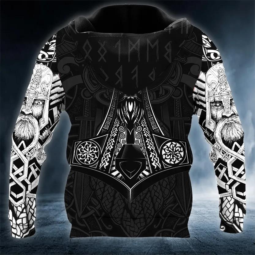 Odin Norse King Viking Tattoo 3D Hoodie Moonbestprint