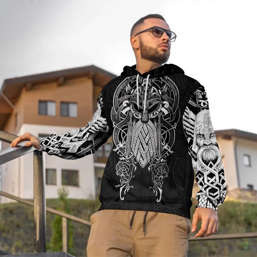 Odin Norse King Viking Tattoo 3D Hoodie Moonbestprint