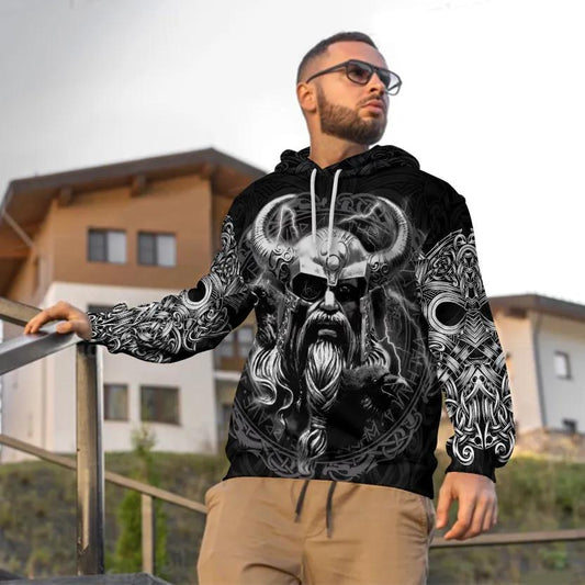 Odin Norse Warrior Viking 3D Hoodie Moonbestprint