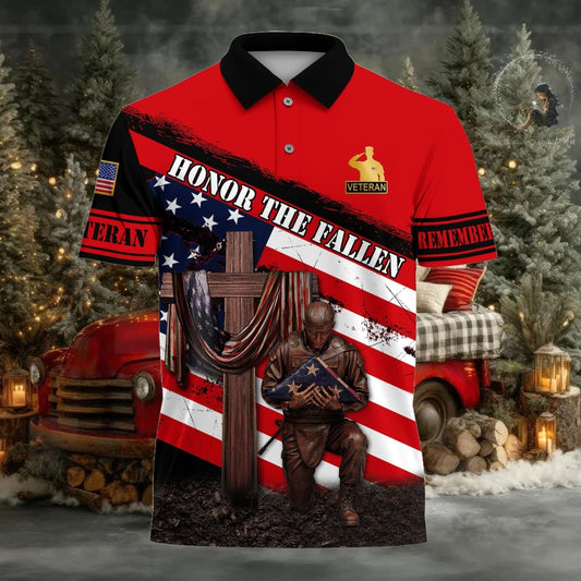 Honor The Fallen US Veteran Polo And Hawaii Shirt - Moonbestprint