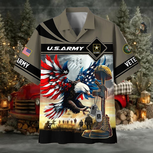 US Veterans Hawaiian Shirt - Moonbestprint