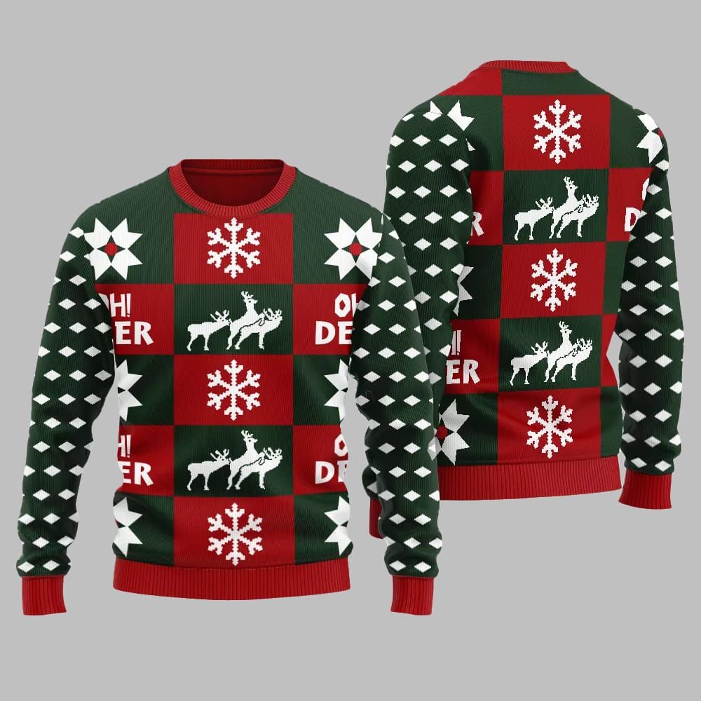 Oh Deer Ugly Sweater Christmas 2026 - Moonbestprint