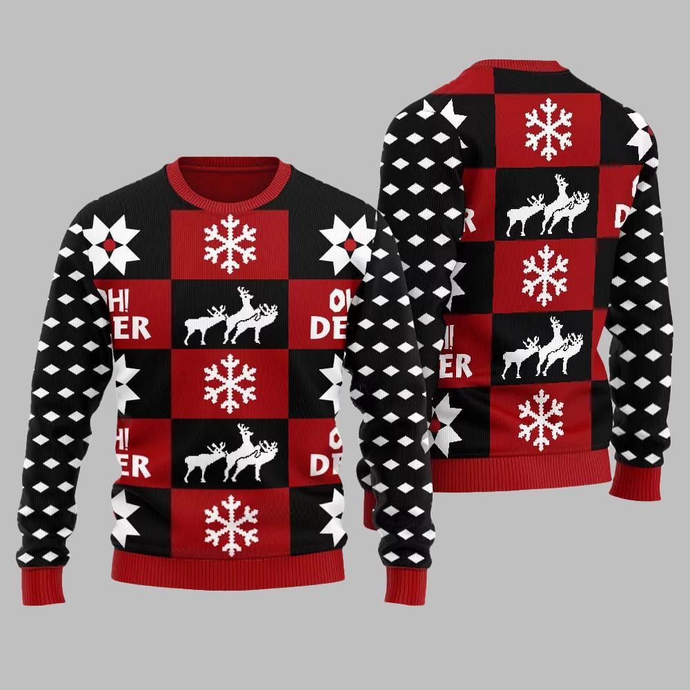Oh Deer Ugly Sweater Christmas 2026 - Moonbestprint