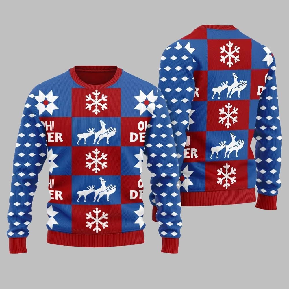Oh Deer Ugly Sweater Christmas 2026 - Moonbestprint