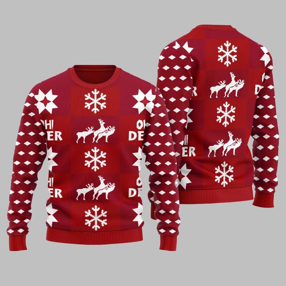 Oh Deer Ugly Sweater Christmas 2026 - Moonbestprint