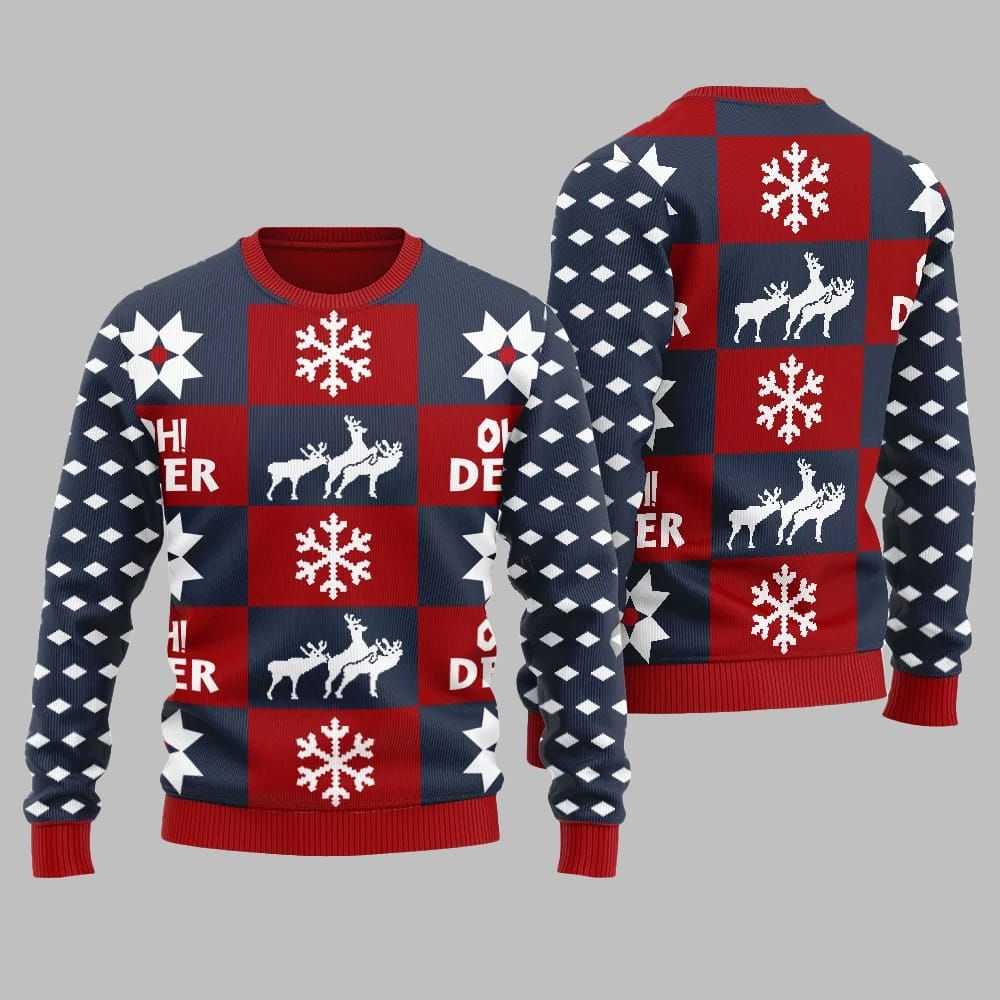 Oh Deer Ugly Sweater Christmas 2026 - Moonbestprint