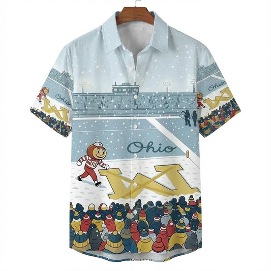 Ohio Erase The M Hawaiian Shirt Moonbestprint