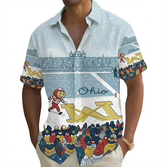 Ohio Erase The M Hawaiian Shirt Moonbestprint