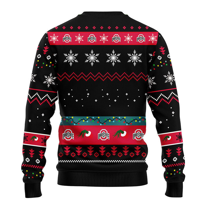 Ohio State Buckeyes 12 Grinch Xmas Day Ugly Christmas Sweater Moonbestprint