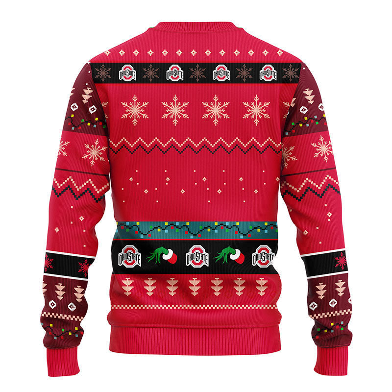 Ohio State Buckeyes Grinch Ugly Christmas Sweater Moonbestprint