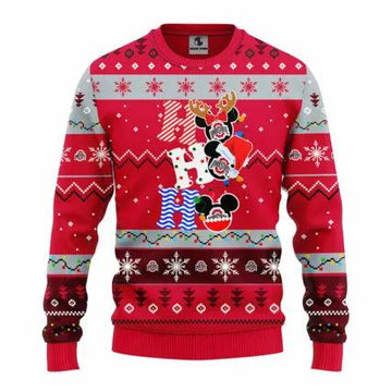Ohio State Buckeyes Hohoho Ugly Christmas Sweater, NCAA Christmas Sweater Moonbestprint