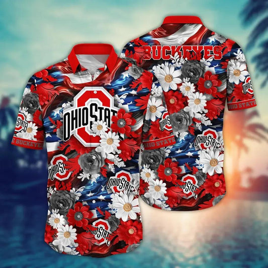 Ohio State Buckeyes Style Hot Trending Summer NCAA Aloha Hawaiian Shirt 1, NCAA Hawaiian Shirt Moonbestprint