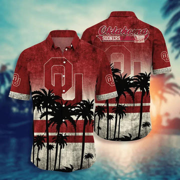 Oklahoma Sooners Aloha Hawaiian Shirt, NCAA Hawaiian Shirt Moonbestprint