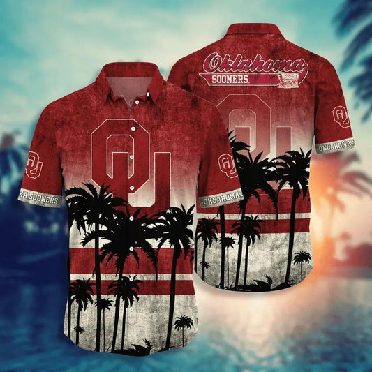 Oklahoma Sooners Aloha Hawaiian Shirt, NCAA Hawaiian Shirt Moonbestprint