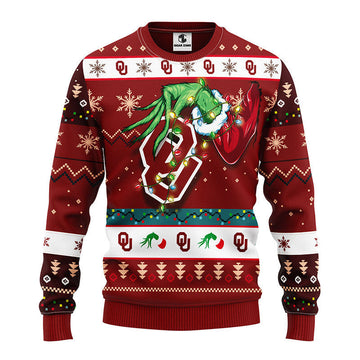 Oklahoma Sooners Grinch Ugly Christmas Sweater Moonbestprint