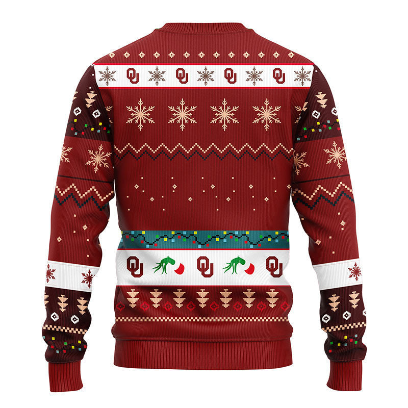 Oklahoma Sooners Grinch Ugly Christmas Sweater Moonbestprint
