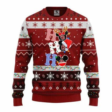 Oklahoma Sooners Hohoho Ugly Christmas Sweater, NCAA Christmas Sweater Moonbestprint