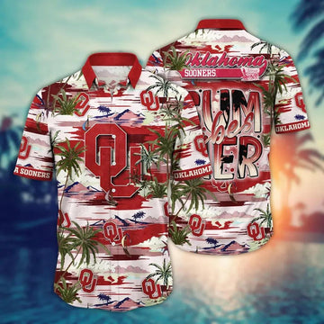 Oklahoma Sooners NCAA Flower Aloha Hawaiian Shirt 8, NCAA Hawaiian Shirt Moonbestprint