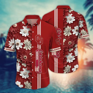 Oklahoma Sooners Style Hot Trending Summer NCAA Flower Aloha Hawaiian Shirt, NCAA Hawaiian Shirt Moonbestprint