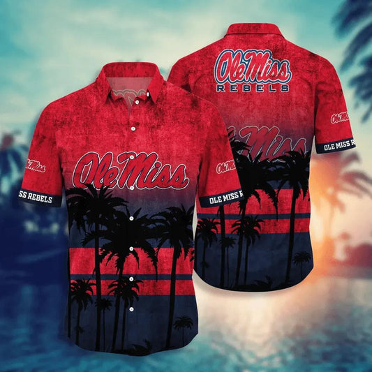 Ole Miss Rebels Aloha Hawaiian Shirt, NCAA Hawaiian Shirt Moonbestprint