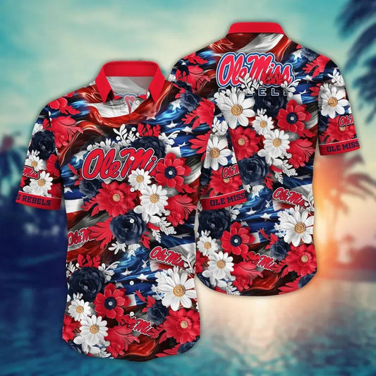 Ole Miss Rebels NCAA Aloha Hawaiian Shirt 1, NCAA Hawaiian Shirt Moonbestprint