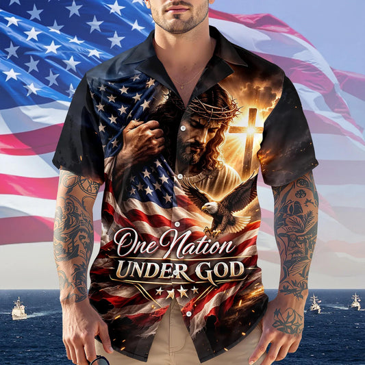 One Nation Under God Hawaii Shirt, 250th Anniversary Gift Moonbestprint