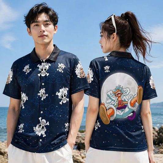One Piece Gear 5 Jolly Roger Hawaiian Shirt – Moonbestprint