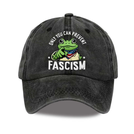 Only You Can Prevent Fascism Portland Frog Resist Hat -Moonbestprint