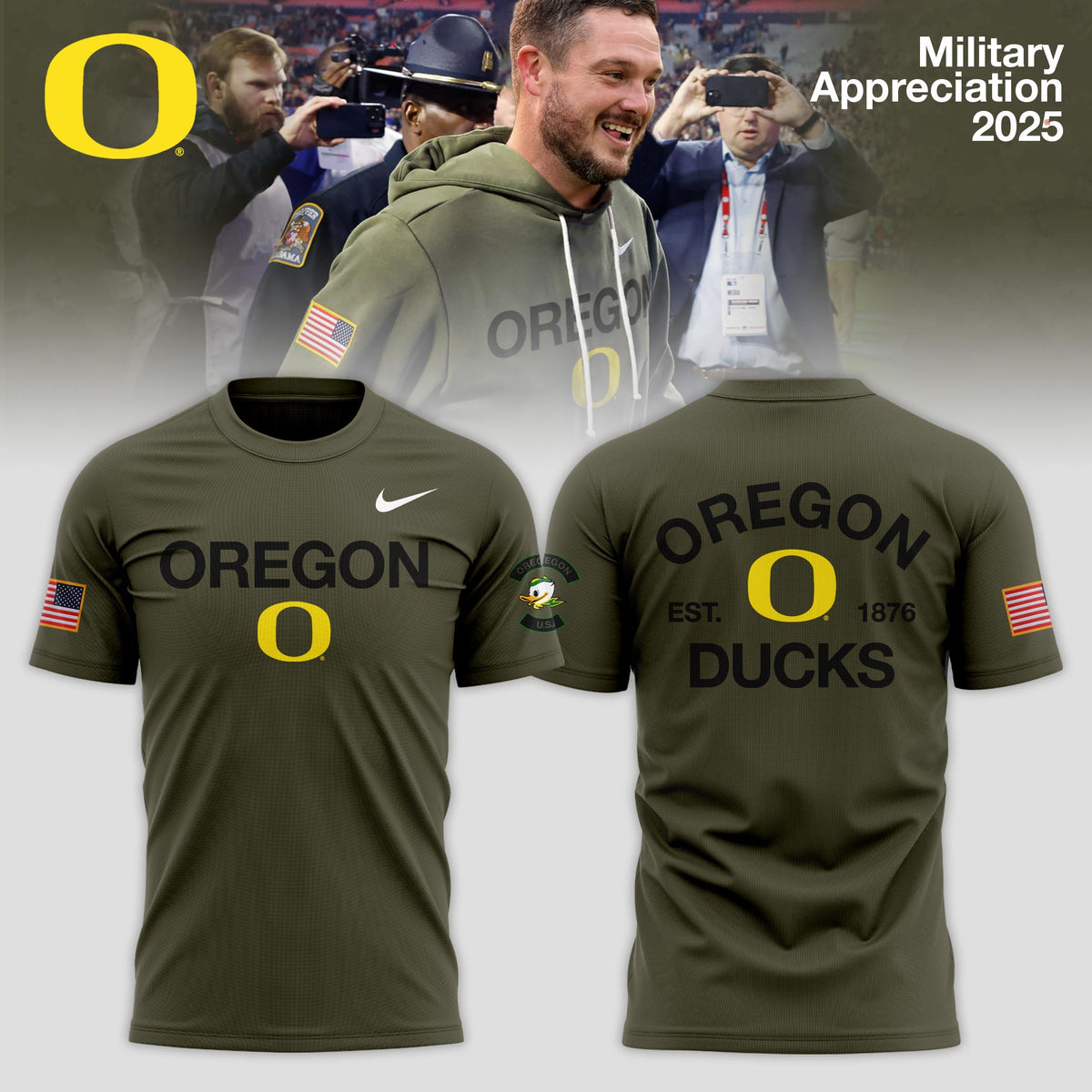 Oregon Ducks 2025 Military Appreciation Limited Edition T-shirt Moonbestprint