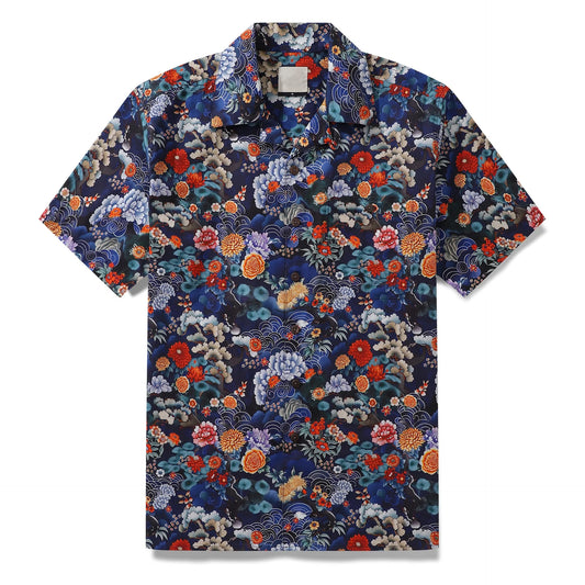 Oriental Blossoms Hawaiian Shirt - Moonbestprint