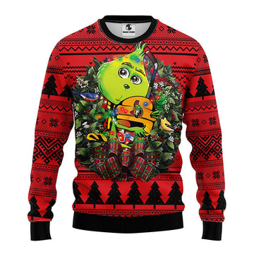 Ottawa Senators Grinch Hug Ugly Christmas Sweater Moonbestprint
