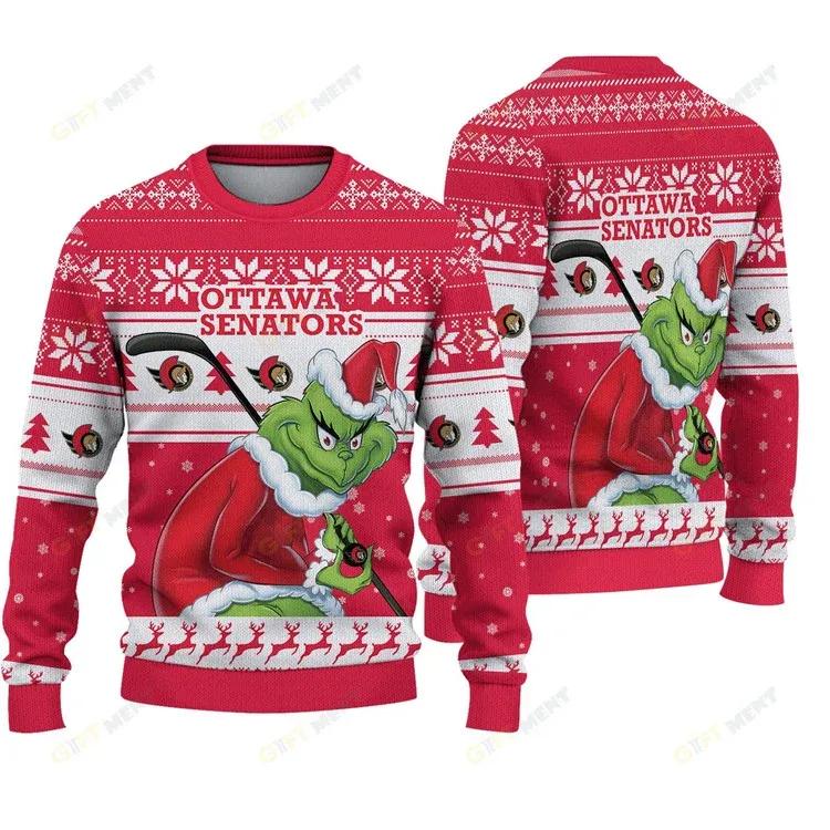 Ottawa Senators Grinch Stolen Ugly Christmas Sweater, NHL Christmas Sweater Moonbestprint