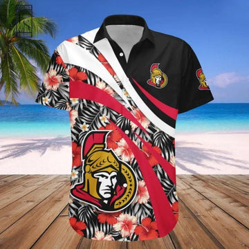 Ottawa Senators Hawaii Shirt Hibiscus, NHL Hawaiian Shirt Moonbestprint