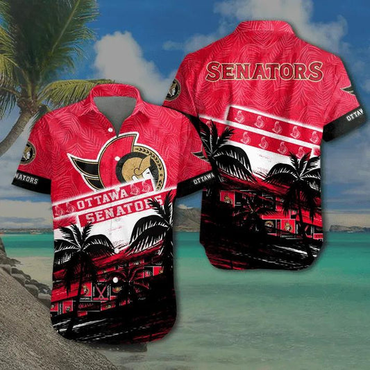 Ottawa Senators Hawaiian Shirt 1, NHL Hawaiian Shirt Moonbestprint