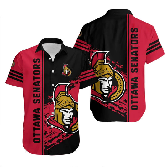 Ottawa Senators Hawaiian Shirt Quarter Style - NHL, NHL Hawaiian Shirt Moonbestprint