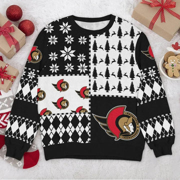 Ottawa Senators NHL Ugly Christmas Sweater, NHL Christmas Sweater Moonbestprint