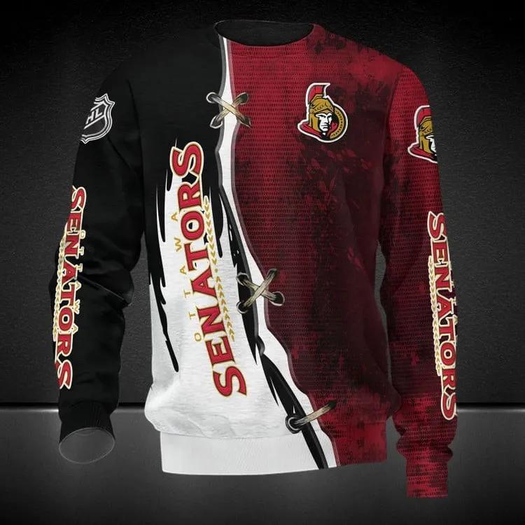 Ottawa Senators Ugly Christmas Sweater, NHL Christmas Sweater Moonbestprint