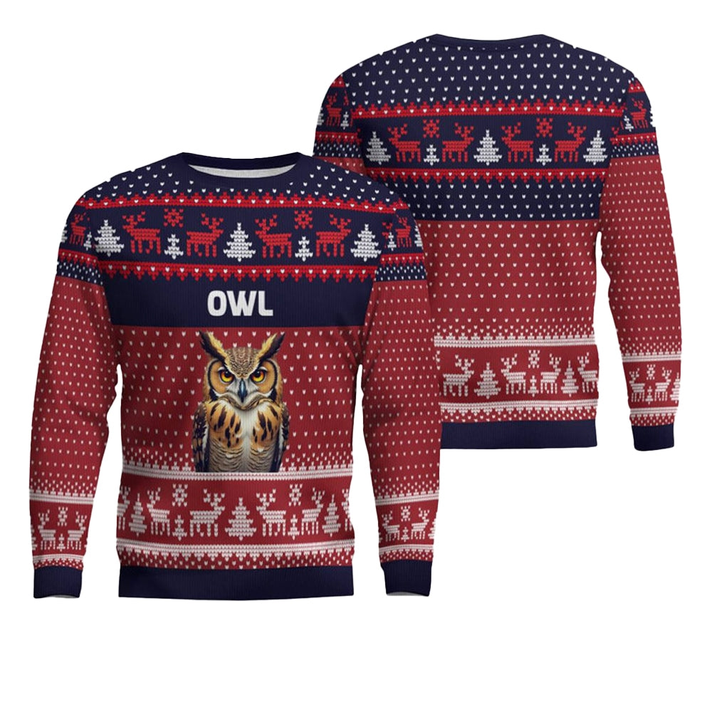 Owl Ugly Christmas Sweater - Moonbestprint