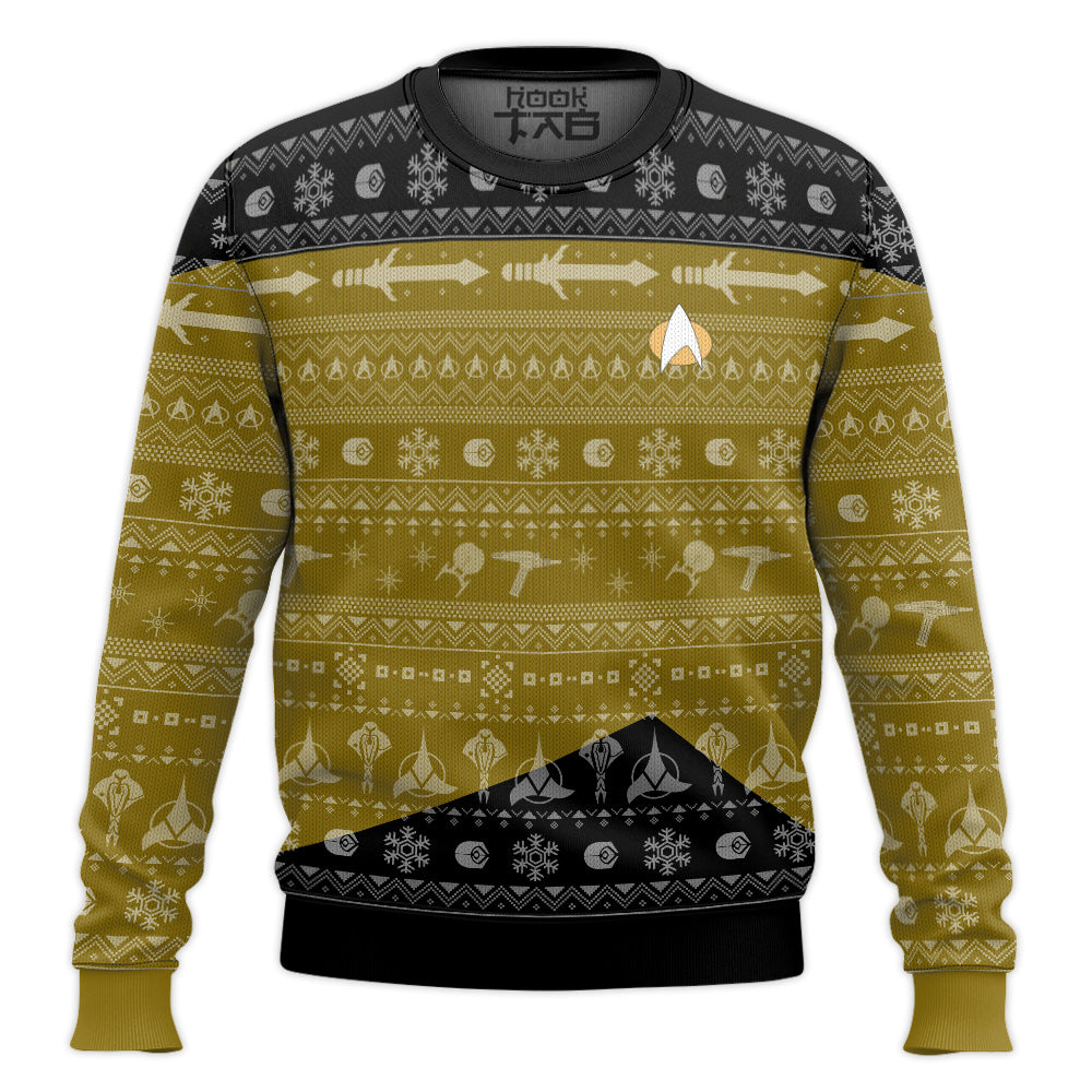3D S.T The Next Generation 1987 Yellow Ugly Christmas Ugly Sweater – Moonbestprint