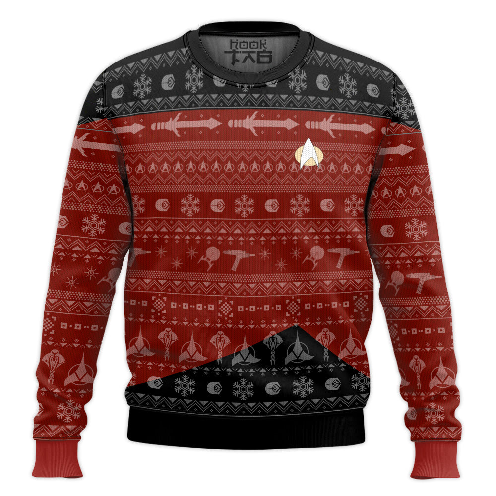 3D S.T The Next Generation 1987 Red Ugly Christmas Ugly Sweater – Moonbestprint