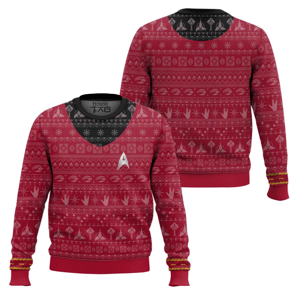 3D S.T The Original Series 1966 1969 Red Ugly Christmas Ugly Sweater – Moonbestprint