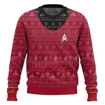 3D S.T The Original Series 1966 1969 Red Ugly Christmas Ugly Sweater – Moonbestprint